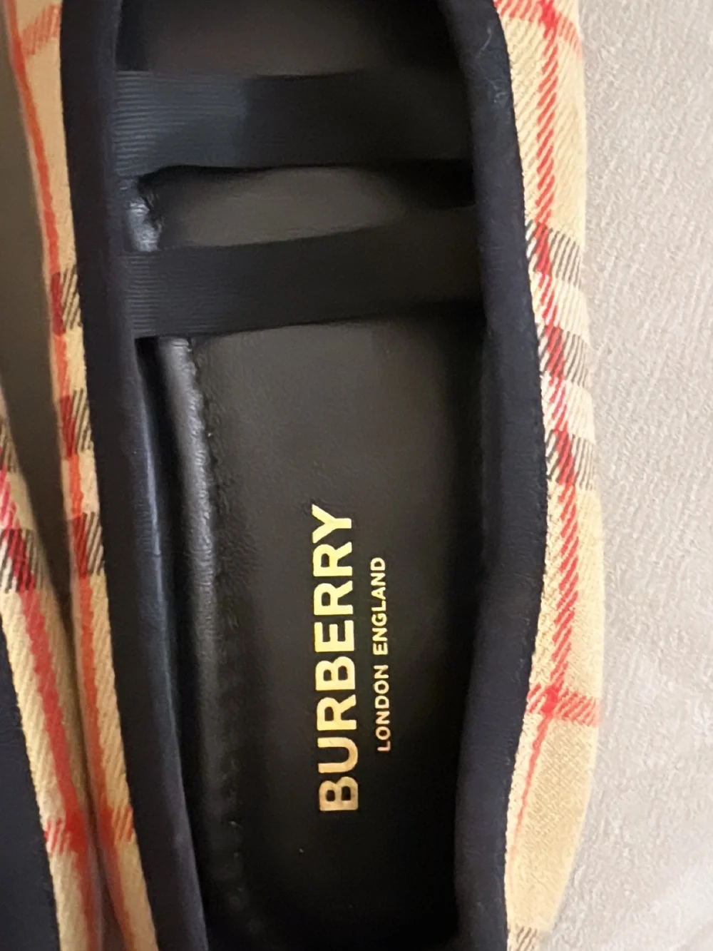 Burberry Girls' Mini Grace Vintage Check Ballet Flats *NEW* Size 32 USA 2.5